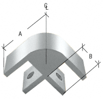 CRL Chrome Anodized Two-Way 90 Degree Standard Connector for 1/2&quot; Glass | E212A