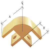 CRL Satin Gold Anodized Two-Way 90 Degree Standard Connector for 3/8&quot; Glass | E238GA