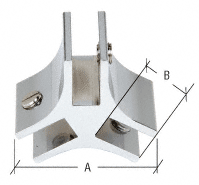 CRL Chrome Anodized Three-Way 120 Degree Standard Connector for 3/8&quot; Glass | E338A