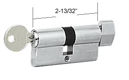 C.R. Laurence CRL Brushed Stainless Keyed Cylinder Lock with Thumbturn | EC3BS
