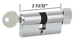 C.R. Laurence CRL Polished Stainless Keyed Alike Cylinder Lock with Thumbturn | EC3PSKA