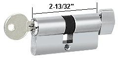 C.R. Laurence CRL Polished Stainless Keyed Cylinder Lock with Thumbturn | EC3PS