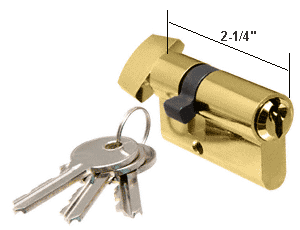 C.R. Laurence CRL Brass Keyed Cylinder Lock with Thumbturn | EC4BR