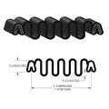 Gordon Glass&#174; Slider to Slider Accordion Boot Seal, 2&quot; Compressed, 7&quot; Stretched - 100 ft | Spring clips are facing the same direction 