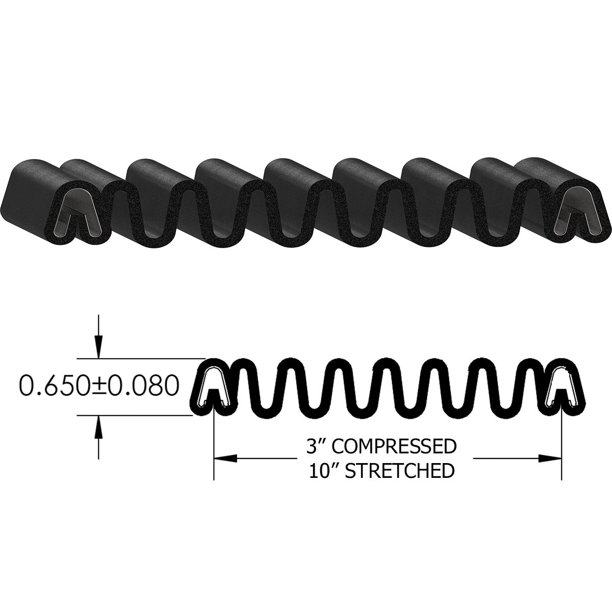 Slider to Slider Accordion Boot Seal | ED5388 | Camper Boot Seal | AS883525