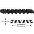 Gordon Glass&#174; Slider to Slider Accordion Boot Seal, 3&quot; Compressed, 8&quot; Stretched - 25 ft | Spring clips are facing the same direction 
