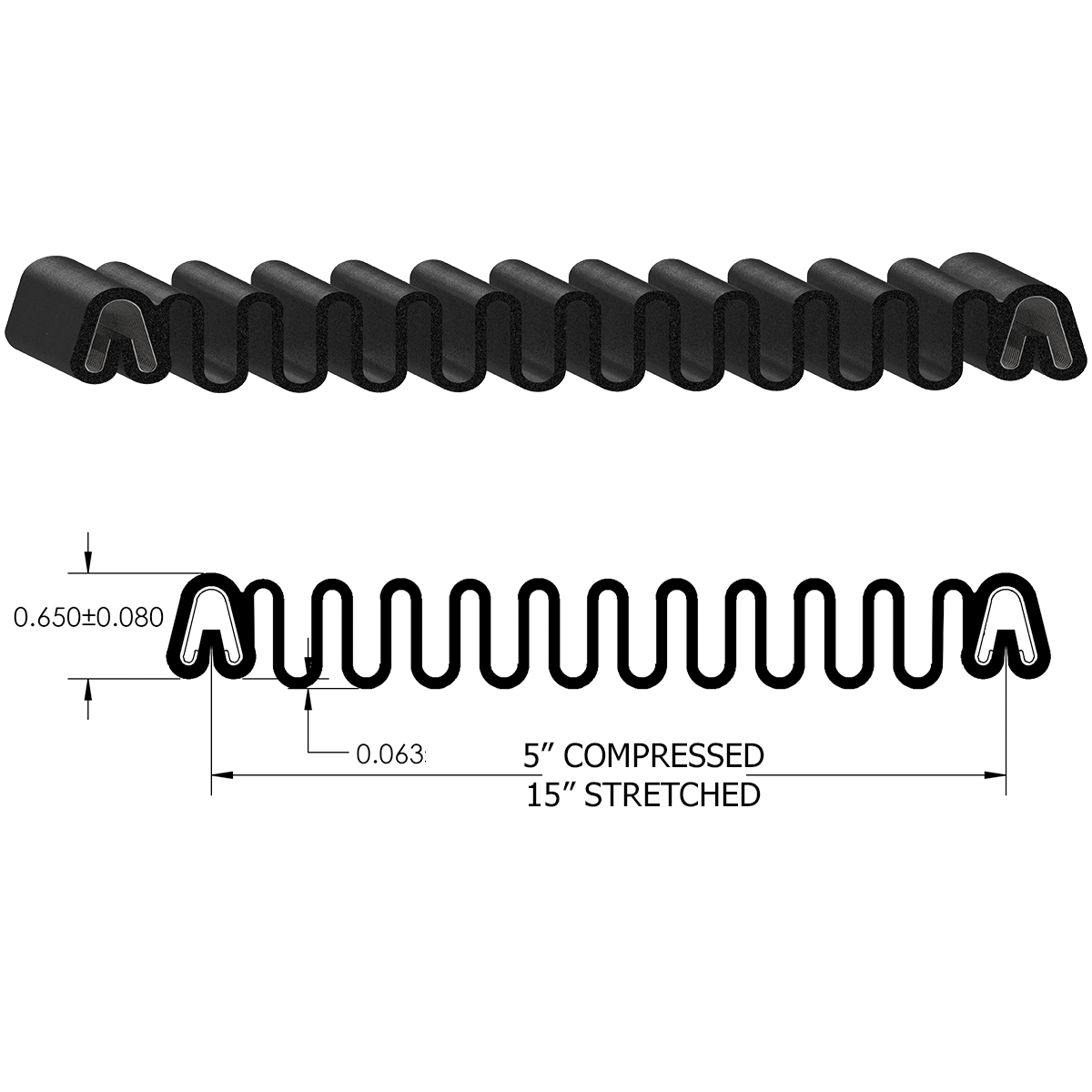 Slider to Slider Accordion Boot Seal | ED5389 | Camper Boot Seal | AS983525