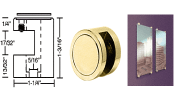 CRL Brass Finish Edge Grip Display System for 1/2&quot; Material | EG12BR  | EG12BR