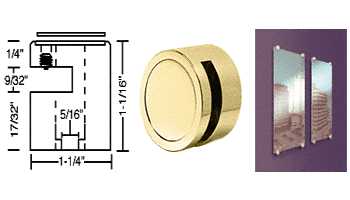 CRL Brass Edge Grip for 1/4&quot; Material | EG14BR | EG14BR
