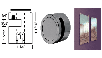 CRL Gun Metal Edge Grip for 1/4&quot; Material | EG14GM  | EG14GM