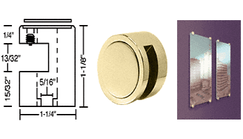 CRL Brass Finish Edge Grip for 3/8&quot; Material | EG38BR | EG38BR