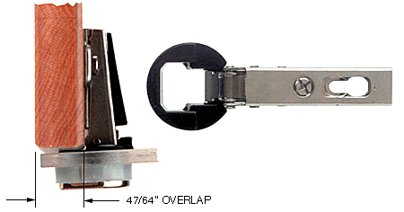 C.R. Laurence CRL European Style Glass Door Overlay Hinge - Package | EH202
