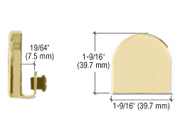 C.R. Laurence CRL Brass Door Mounted Strike Plate  | EH222
