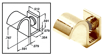 C.R. Laurence CRL Brass Finish Set Screw Pull - Package | EH230