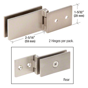 CRL Brushed Nickel Light Duty Frameless Shower Door Hinge | EH85