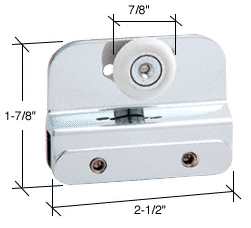 C.R. Laurence CRL Brite Anodized Inside Top Hanger Bracket with Roller | EK671BA