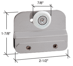 C.R. Laurence CRL Brushed Nickel Inside Top Hanger Bracket with Roller | EK671BN
