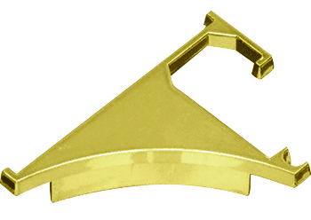 C.R. Laurence CRL Brite Gold Anodized End Cap for 3/8&quot; Aluminum Shelving Extrusion - Pair | END38BGA