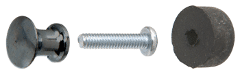 C.R. Laurence CRL Black Finish Aluminum Knobs for Sliding Glass or Panel Doors | EP19BL