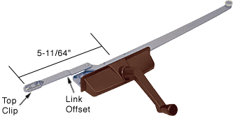 C.R. Laurence CRL Left Hand Bronze &quot;Entrygard&quot; Dual Arm Casement Window Operator | EP23000