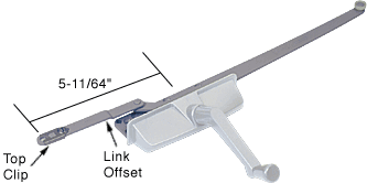 C.R. Laurence CRL Left Hand White &quot;Entrygard&quot; Dual Arm Casement Window Operator | EP23002