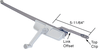 C.R. Laurence CRL Right Hand White &quot;Entrygard&quot; Dual Arm Casement Window Operator | EP23006