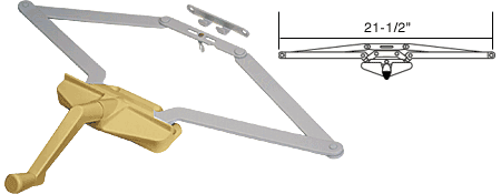 C.R. Laurence 21-1/2&quot; Coppertone Roto Gear Awning Window Operator | EP23009
