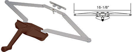 C.R. Laurence CRL 16-1/8&quot; Bronze Roto Gear Awning Window Operator | EP23011