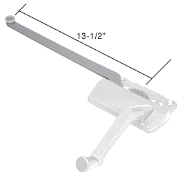 C.R. Laurence CRL Right Hand White Casement Window Operator Surface Mount with 13-1/2&quot; Arm | REPLACED BY EP24199 - Ellipse Style  | EP23031