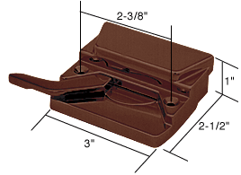 Strybuc Industries CRL Left Hand Bronze Casement Window Lock; 2-3/8&quot; Screw Holes | EP23044