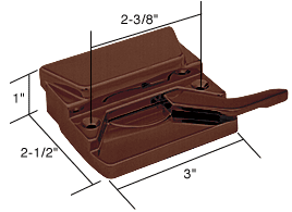 Strybuc Industries CRL Right Hand Bronze Casement Window Lock; 2-3/8&quot; Screw Holes | EP23048