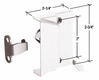 C.R. Laurence CRL White Window Sash Lock, 2&quot; Screw Holes, Non-Handed | EP23056