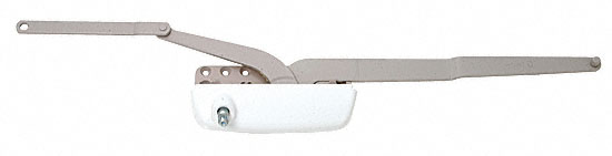 C.R. Laurence Left Hand Bright White Truth Dual Arm Maxim Casement Operator | REPLACED BY PART NUMBER EP27003 | EP24011