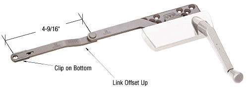 C.R. Laurence CRL Truth Left Hand White Dyad Surface Mount Casement Operator | REPLACED BY EP24176 | EP24020