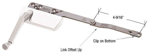 C.R. Laurence CRL Truth Right Hand White Dyad Surface Mount Casement Operator | REPLACED BY EP24177 | EP24021