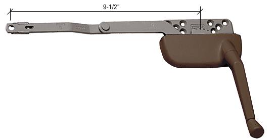 CRL Bronze 9-1/2&quot; Right Hand Single Arm Ellipse Surface Mount Dyad Casement Operator  | EP24175