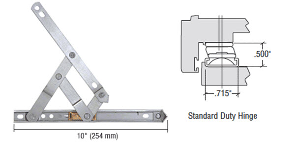 CRL 10&quot; 4-Bar Stainless Steel Hinge-Truth Hardware | EP28012