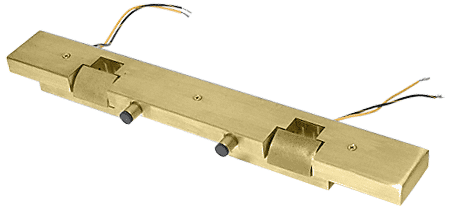 C.R. Laurence CRL Satin Brass Electric Strike Keeper for Double Doors | ESK2SB