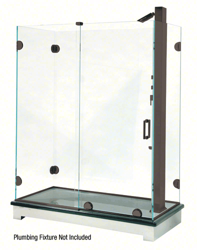 CRL Oil Rubbed Bronze Essence Series Basic Square Cornered Roller Style Sliding Door Kit | ESS30RB | ESS30RB