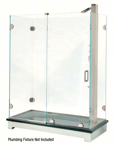 CRL Brushed Nickel Essence Series Basic Square Cornered Roller Style Sliding Door Kit | ESS3BN | ESS3BN