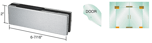 C.R. Laurence CRL Aluminum Finish EUR Series Top or Bottom Patch Fitting - Less Insert | EUR201A