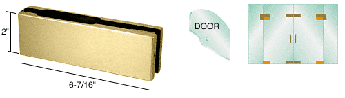 C.R. Laurence CRL Polished Brass Finish EUR Series Top or Bottom Patch Fitting - Less Insert | EUR201BR