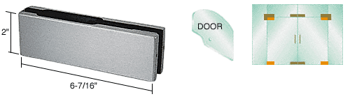 C.R. Laurence CRL Brushed Stainless Finish EUR Series Top or Bottom Patch Fitting - Less Insert | EUR201BS