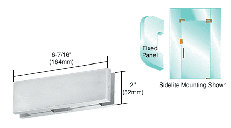 C.R. Laurence CRL Aluminum Finish EUR Series Sidelite or Glass Door Mounted Keeper | EUR206A