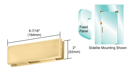 C.R. Laurence CRL Polished Brass Finish EUR Series Sidelite or Glass Door Mounted Keeper | EUR206BR