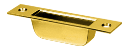 C.R. Laurence CRL Brass Finish &quot;Easy Clean&quot; European Style Bottom Keeper with Mounting Plate | EUR208BR