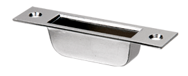C.R. Laurence CRL Polished Stainless Finish &quot;Easy Clean&quot; European Style Bottom Keeper with Mounting Plate | EUR208PS
