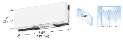 C.R. Laurence CRL Aluminum Finish Mid-Size Bottom Door Patch for Use with 3/8&quot; Glass | EUR410A