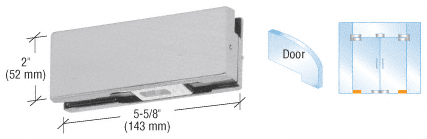 C.R. Laurence CRL Brushed Stainless Finish Mid-Size Bottom Door Patch for Use with 3/8&quot; Glass | EUR410BS