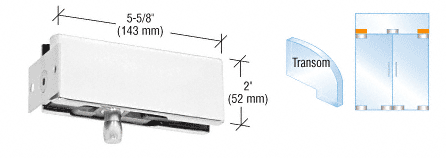 C.R. Laurence CRL Aluminum European Mid-Size Wall Mount Transom Patch Fitting | EUR430A